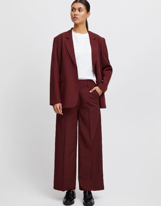 Ichi Lexi Wide Leg Pants PORT ROYALE