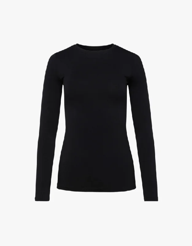 L'agence Tess Long Sleeve Tee in Black