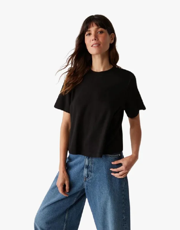 Michael Stars Kona Crew Neck Tee in Black