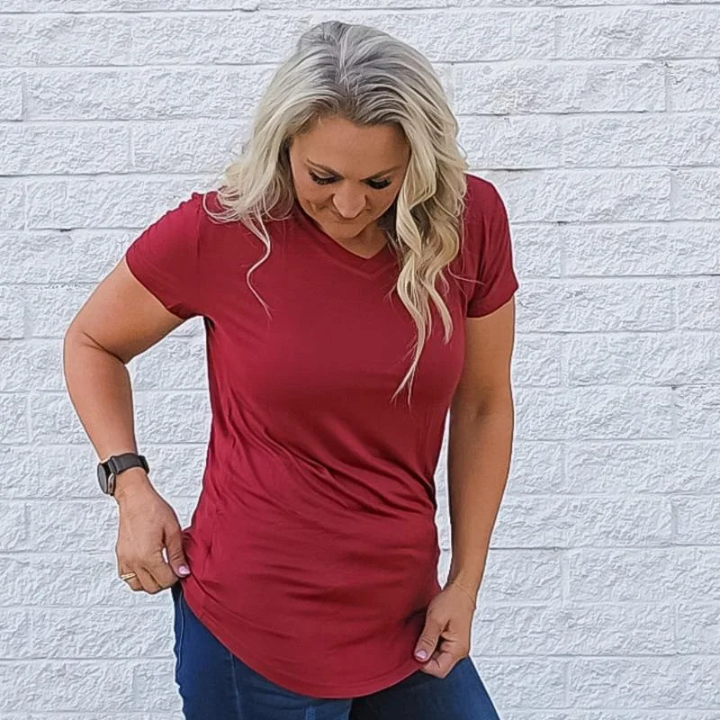 V-Neck Garnet T-shirt