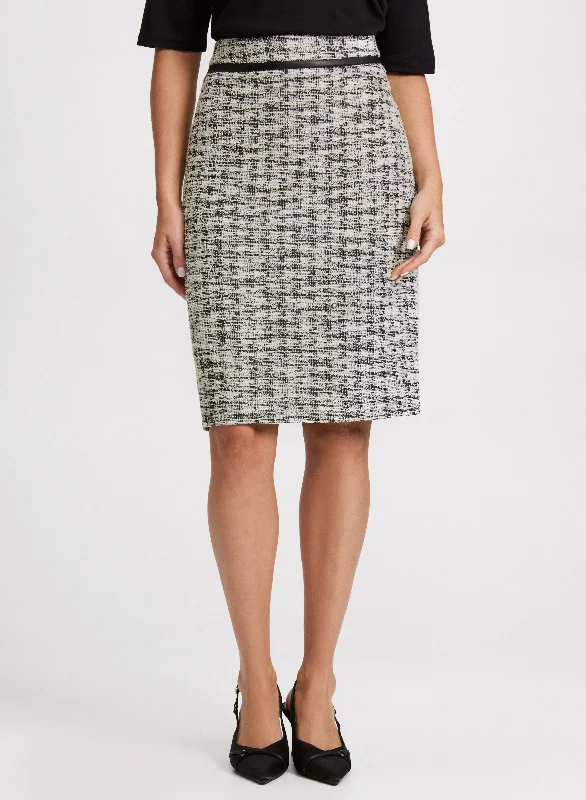 Houndstooth Pencil Skirt