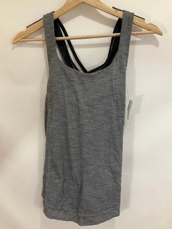 Athletic Tank Top By Lululemon In Grey, Size: 4