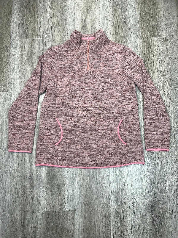 Athletic Top Long Sleeve Collar By Cmf In Pink, Size: L