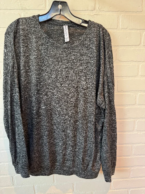 Athletic Top Long Sleeve Crewneck By Athleta In Black, Size: M