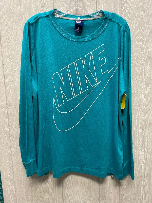 Athletic Top Long Sleeve Crewneck By Nike Apparel In Blue, Size: 1x