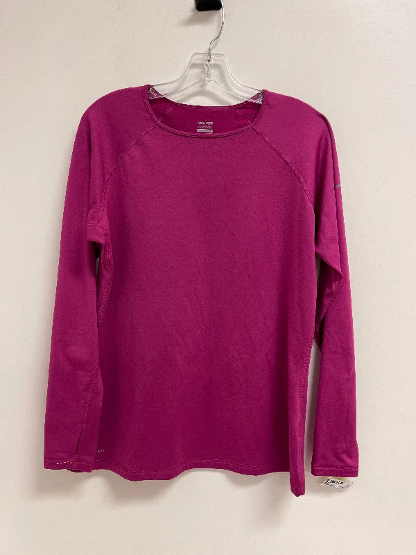 Athletic Top Long Sleeve Crewneck By Nike Apparel In Purple, Size: Xl