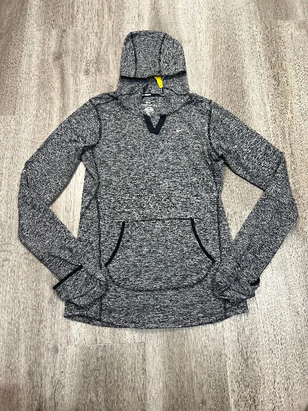 Athletic Top Long Sleeve Hoodie By Nike Apparel In Grey, Size: Xs