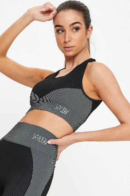 Black Activewear Bra