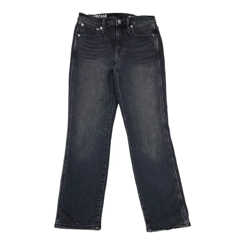 Jeans Straight By J. Crew In Black Denim, Size: 2