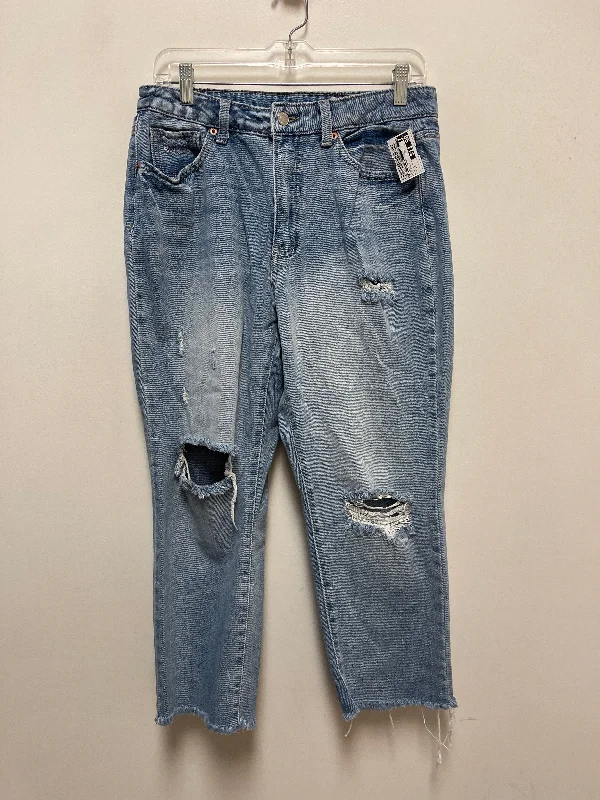 Jeans Straight By Time And Tru In Blue Denim, Size: 12