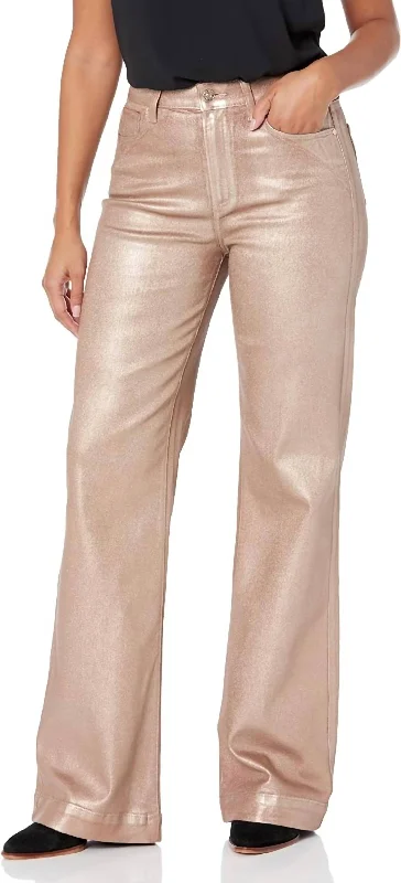 Leenah Luxe Coating Jean In Pink Champagne