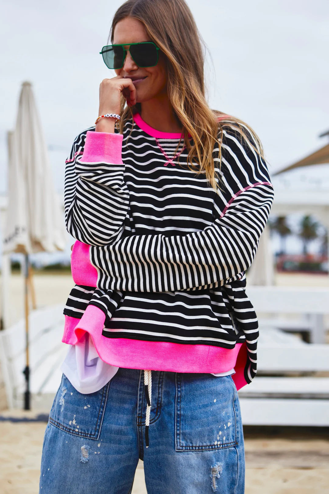 Stripe Sweat