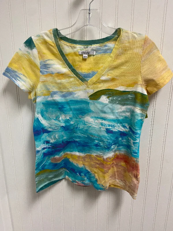 Top Short Sleeve Basic By Chicos In Yellow, Size: S