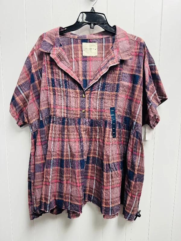 Top Short Sleeve By Lucky Brand In Purple, Size: Xxl