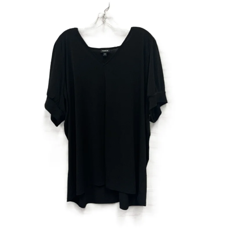 Top Short Sleeve By Torrid In Black, Size: 4x