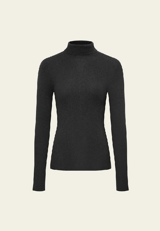 Turtle-Neck Slim-Fit Jersey Top