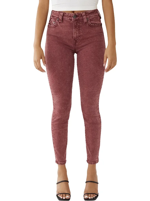 Womens High Rise Skinny High-Waisted Jeans