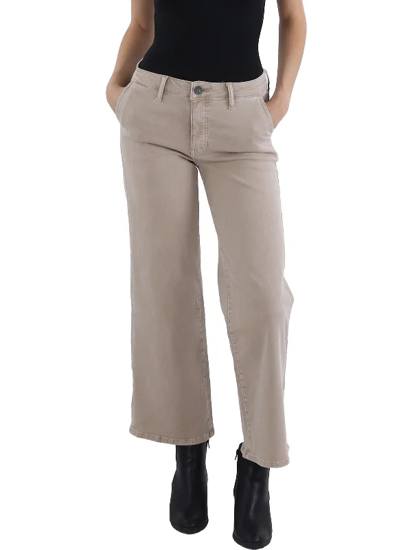 Womens Wide Leg High Rise High-Waisted Jeans