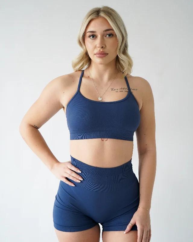 Enhance Adjustable Sports Bra - Denim