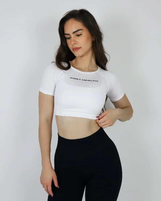 Enhance Cropped Tee - White