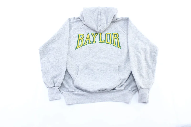 80's Baylor University Grey Pullover Hoodie