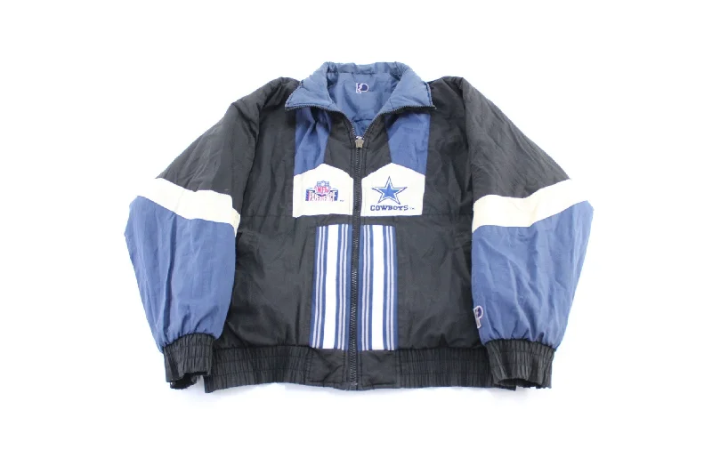 90's Dallas Cowboys Embroidered Pro Player Reversible Zip Up Jacket