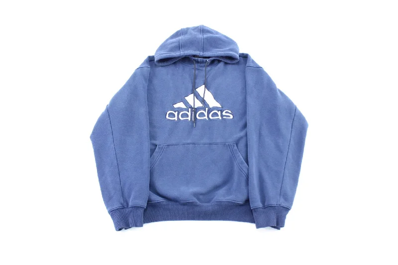 Adidas Embroidered Logo Navy Blue Pullover Hoodie