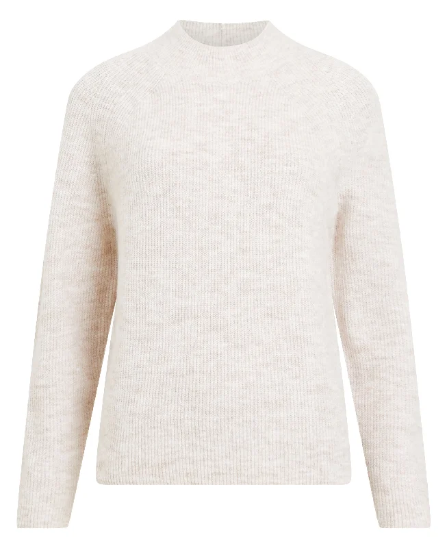 Carice Knit Crew Neck Jumper - Ecru