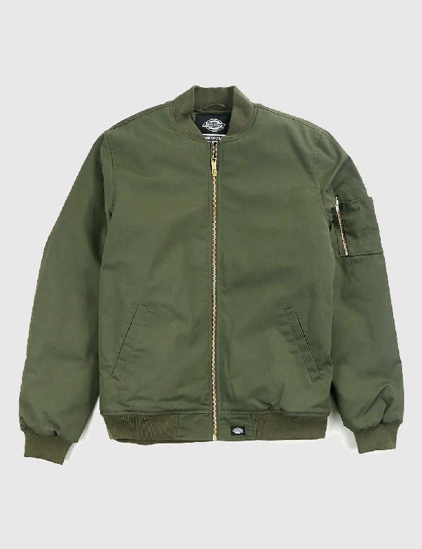 Dickies Taylorsville Bomber Jacket - Dark Olive