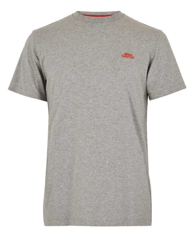 Fished Organic Branded Tee - Grey Marl