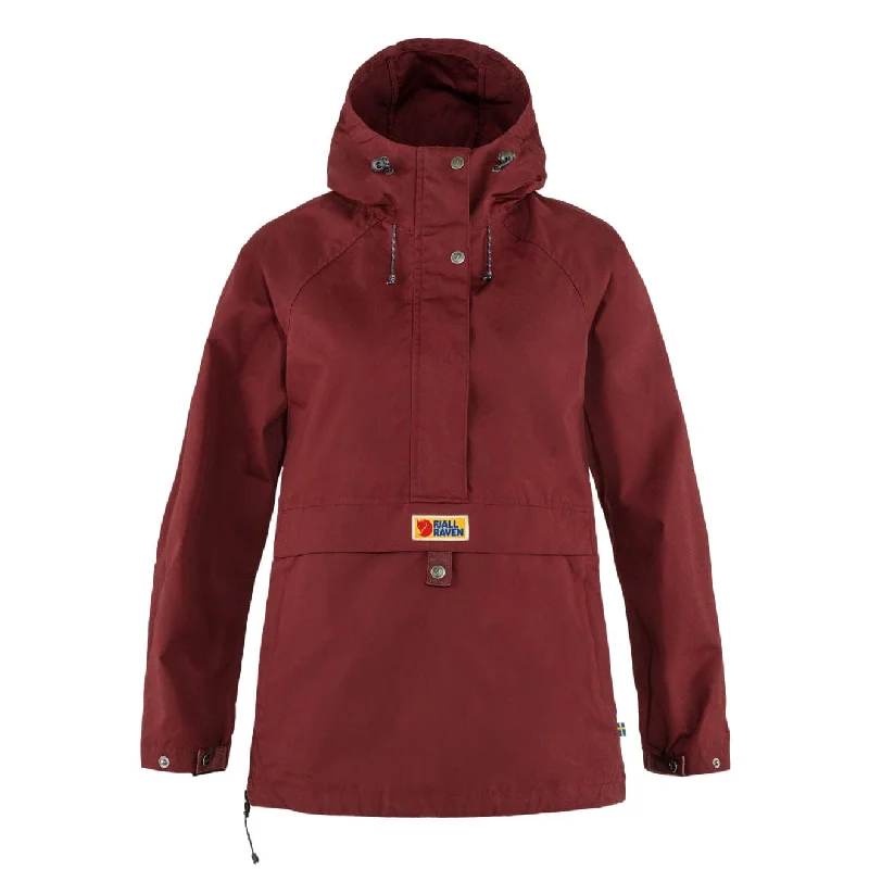 Fjallraven Womens Vardag Anorak Bordeaux Red