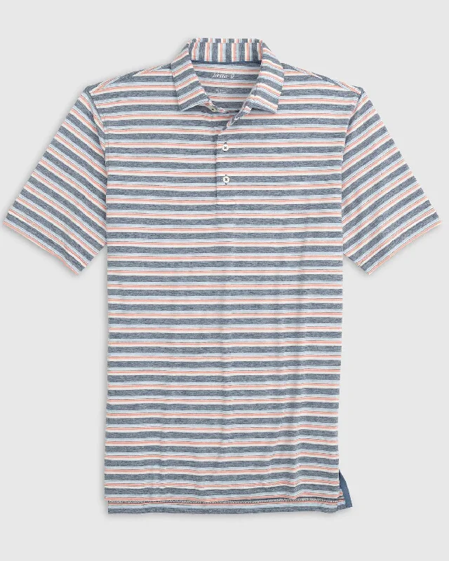 Johnnie-o Crew Striped Jersey Performance Polo