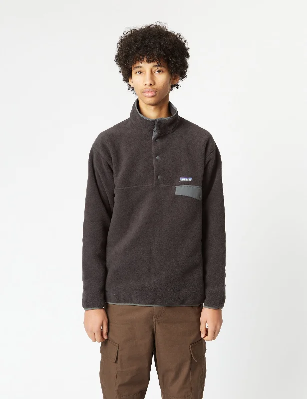 Patagonia Synchilla Snap-T Fleece Pullover - Black/Forge Grey