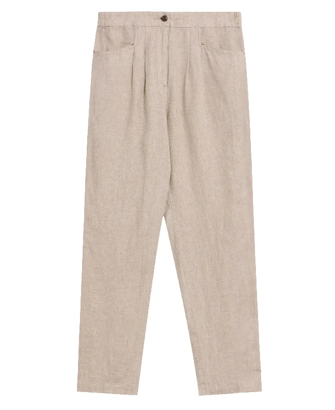 Rowena Linen Trouser - Light Natural