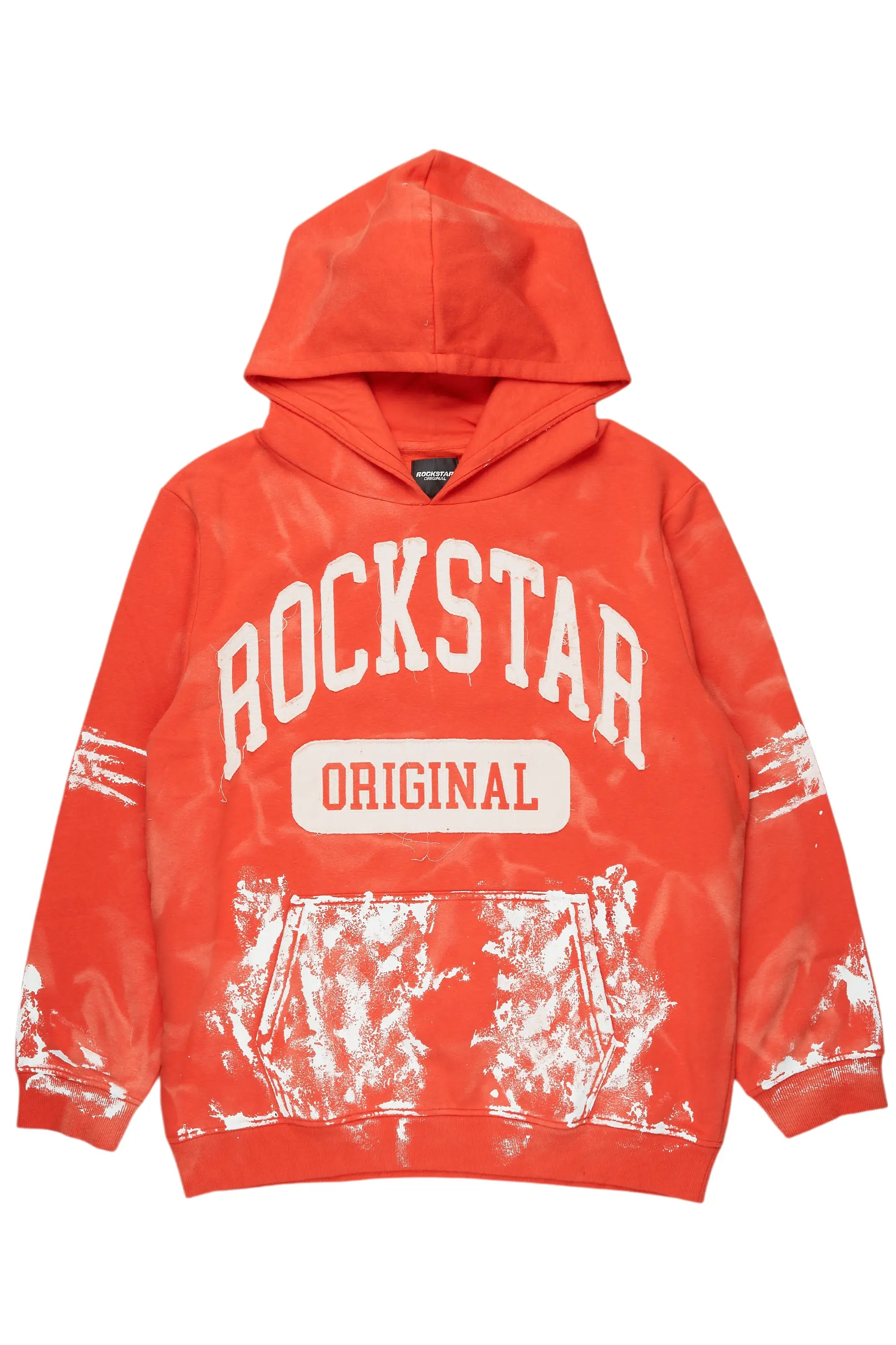 Karlo Orange Graphic Painter Hoodie