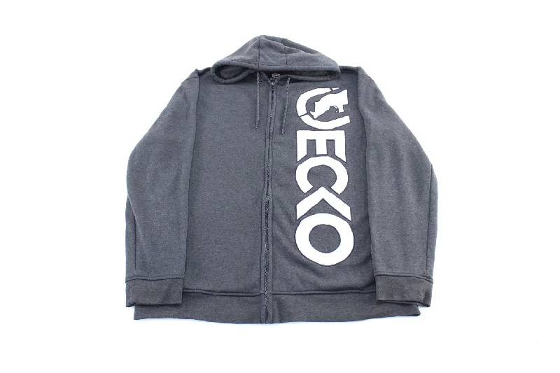 Y2K Ecko Unltd. Embroidered Grey Zip Up Hoodie