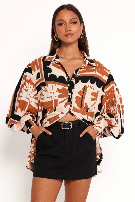 Blaze Shirt - Rust Print