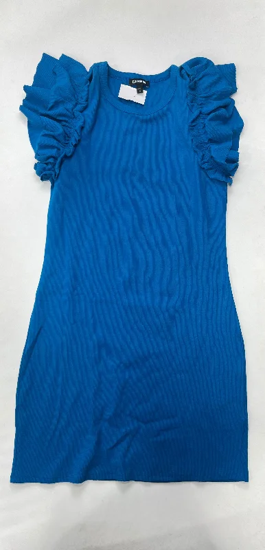 Blue Dress Casual Midi Express, Size M