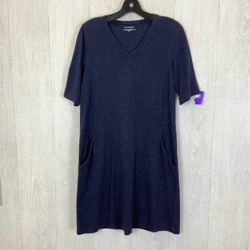 Navy Dress Casual Midi Eileen Fisher, Size Xs