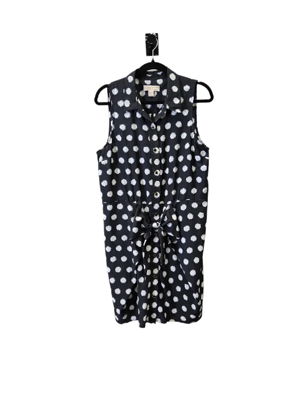 Polkadot Pattern Dress Casual Midi Michael By Michael Kors, Size Xl