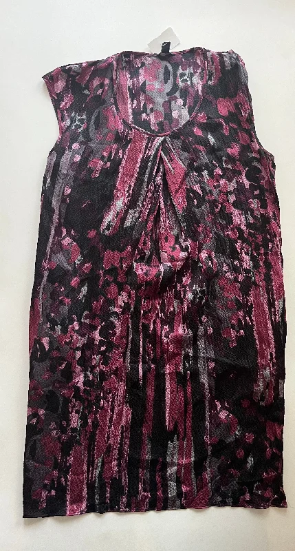 Purple Dress Casual Midi Ann Taylor O, Size M