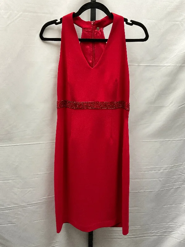 Red Dress Casual Midi Donna Morgan, Size 8