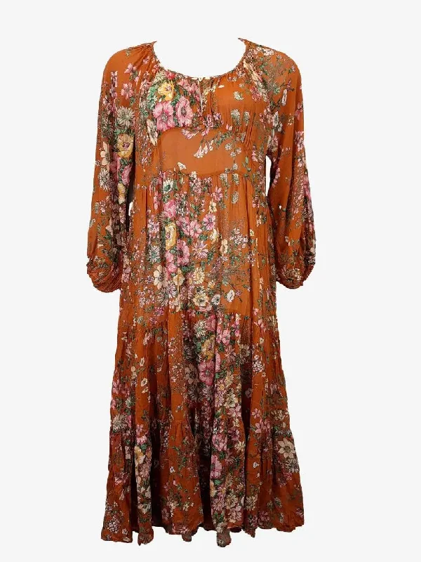 Auguste Earthy Bohemian Free Spirit Maxi Dress Size 10