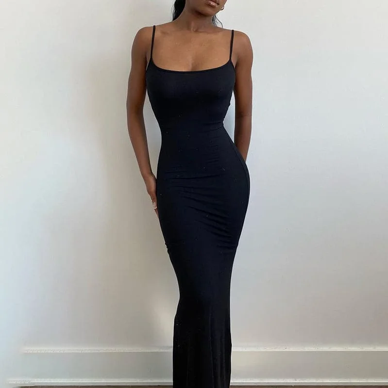 Adogirl Sexy Spahgetti Strap Maxi Dress