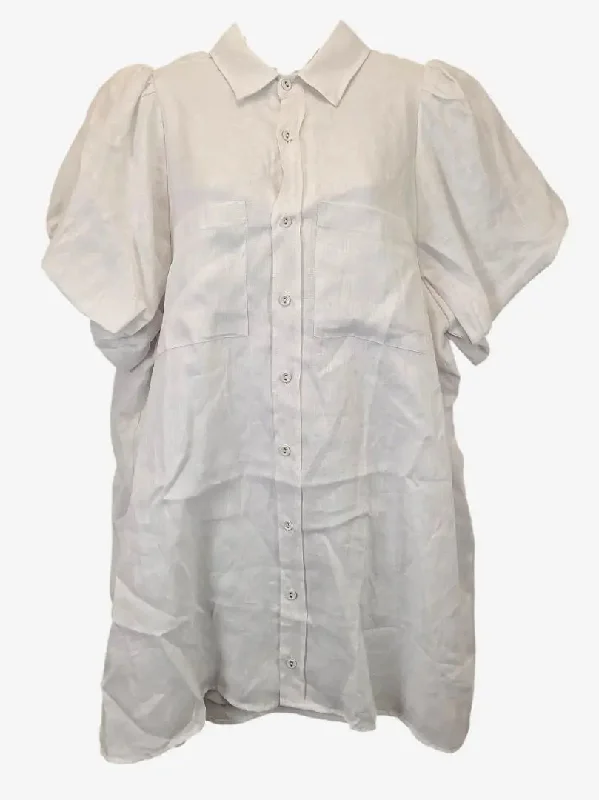 Timeless Linen Shirt Mini  Dress Size 10