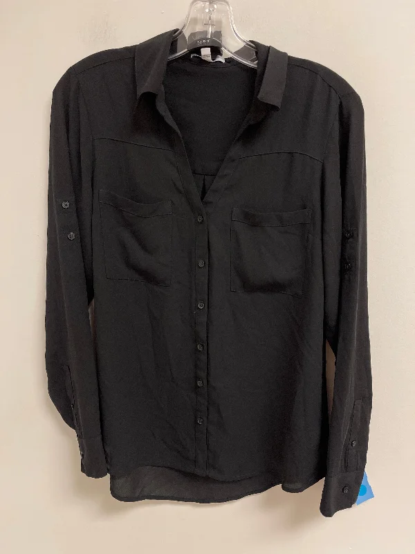 Blouse Long Sleeve By Express In Black, Size: M