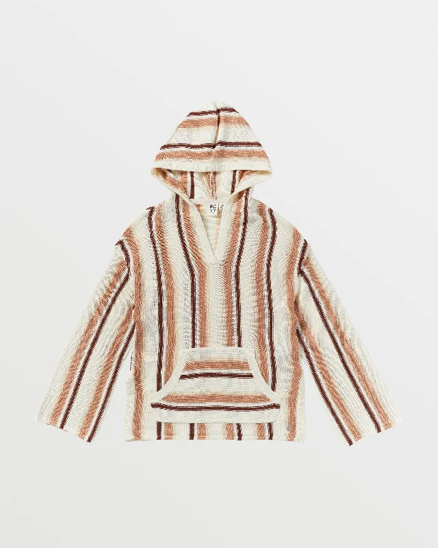 Rosarito Poncho - Cafe Creme Lounge Stripe